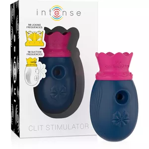 INTENSE Clitoris Stimulator with 10 Licking and Suction Modes, Blue