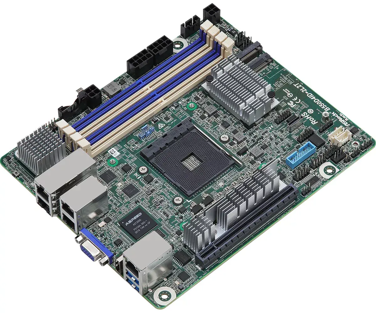 Mātesplate Asrock B550D4ID-2L2T Photo 2