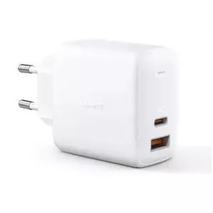 Сетевое зарядное Aukey PA-B3 White GaN 65W USB-C / USB-A быстрая зарядка