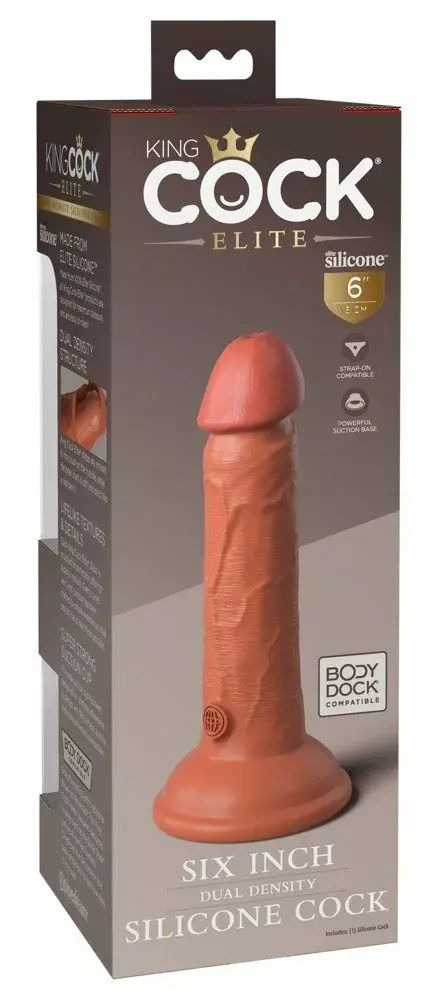Dildo King Cock Dual Density Cock Tan — silicone 17.8 cm Photo 5