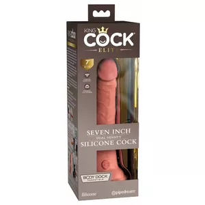 Dildo King Cock Dual Density Silicone 21 cm (17.8 cm insert), ø max 3.5 cm, suction base