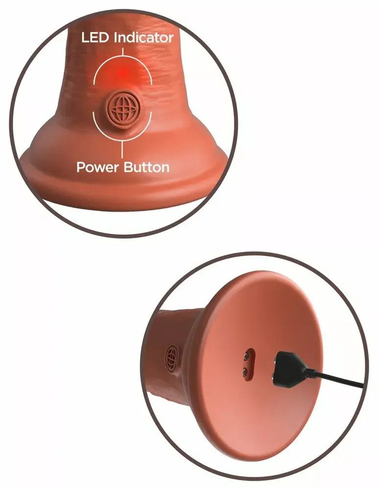 Вибратор King Cock Elite 8" Dual Density Silicone Photo 5