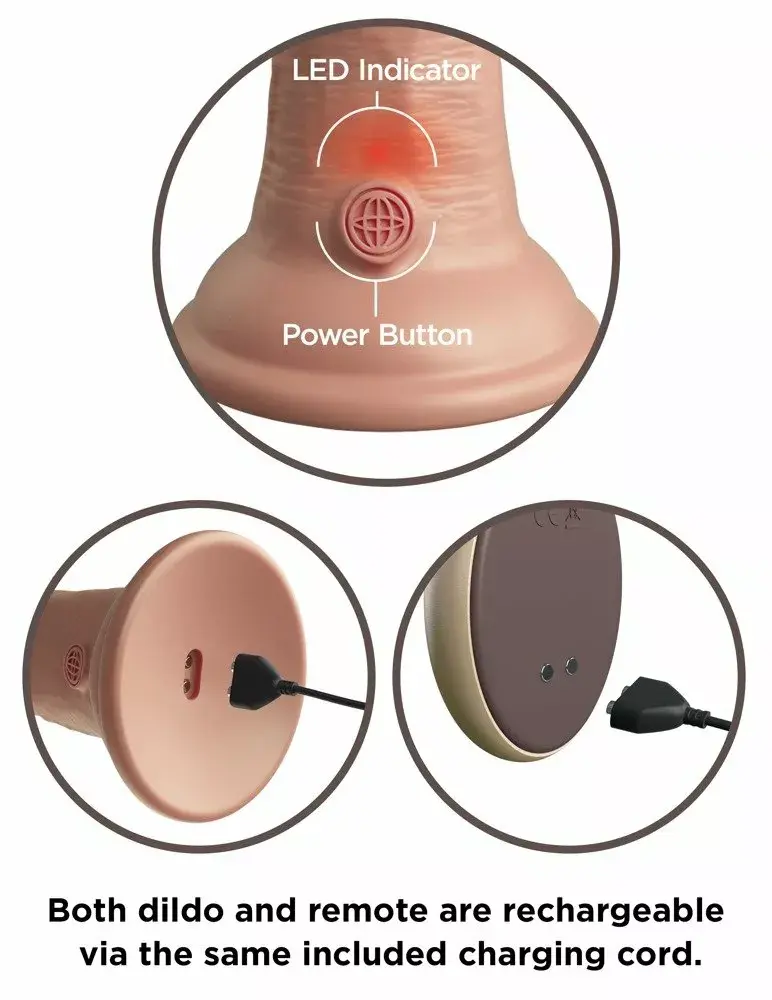 Dildo King Cock Elite 9" Vibrating Dual Density Silicone Photo 5