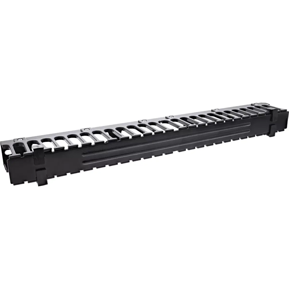 Kabeļu pārvaldības panelis InLine 19" 1U RAL 9005 melns Photo 2