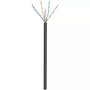Networking cable Goobay 77625 U/UTP Cat6 100 m Black