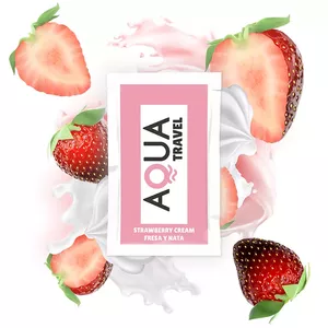 AQUA TRAVEL STRAWBERRY CREAM FLAVOUR WATERBASED LUBRICANT - 6 ML