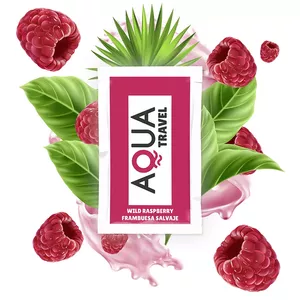 AQUA TRAVEL WILD RASPBERRY FLAVOUR WATERBASED LUBRICANT - 6 ML