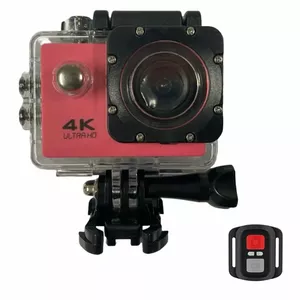 Riff SPK-1 Ultra HD 4K 16Mpix Wi-Fi Sport Camera with 2'' LCD Remote & 8x Fixation Set Rose