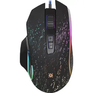 Spēļu pele DEFENDER Syberia GM-680L — labrokāja, optiskā, USB-A, 3200 DPI, 6 pogas, melna
