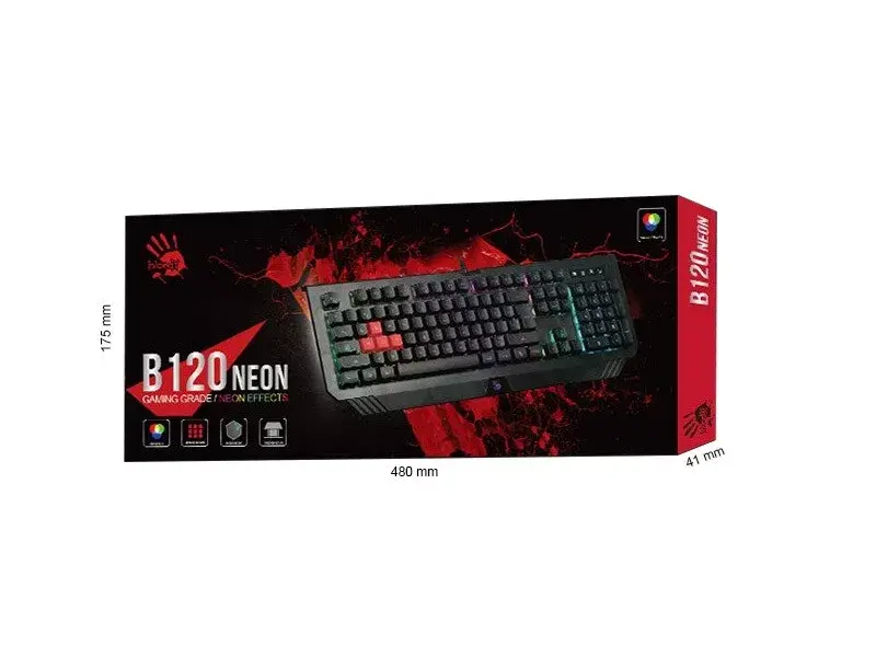 Gaming Keyboard A4Tech Bloody B120N USB Backlit Photo 9