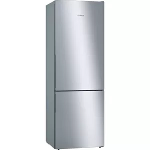 Fridge-freezer Bosch Serie 6 KGE49AICA, freestanding, stainless steel, 419 L (302 L fridge / 117 L freezer), A-height 2010 mm