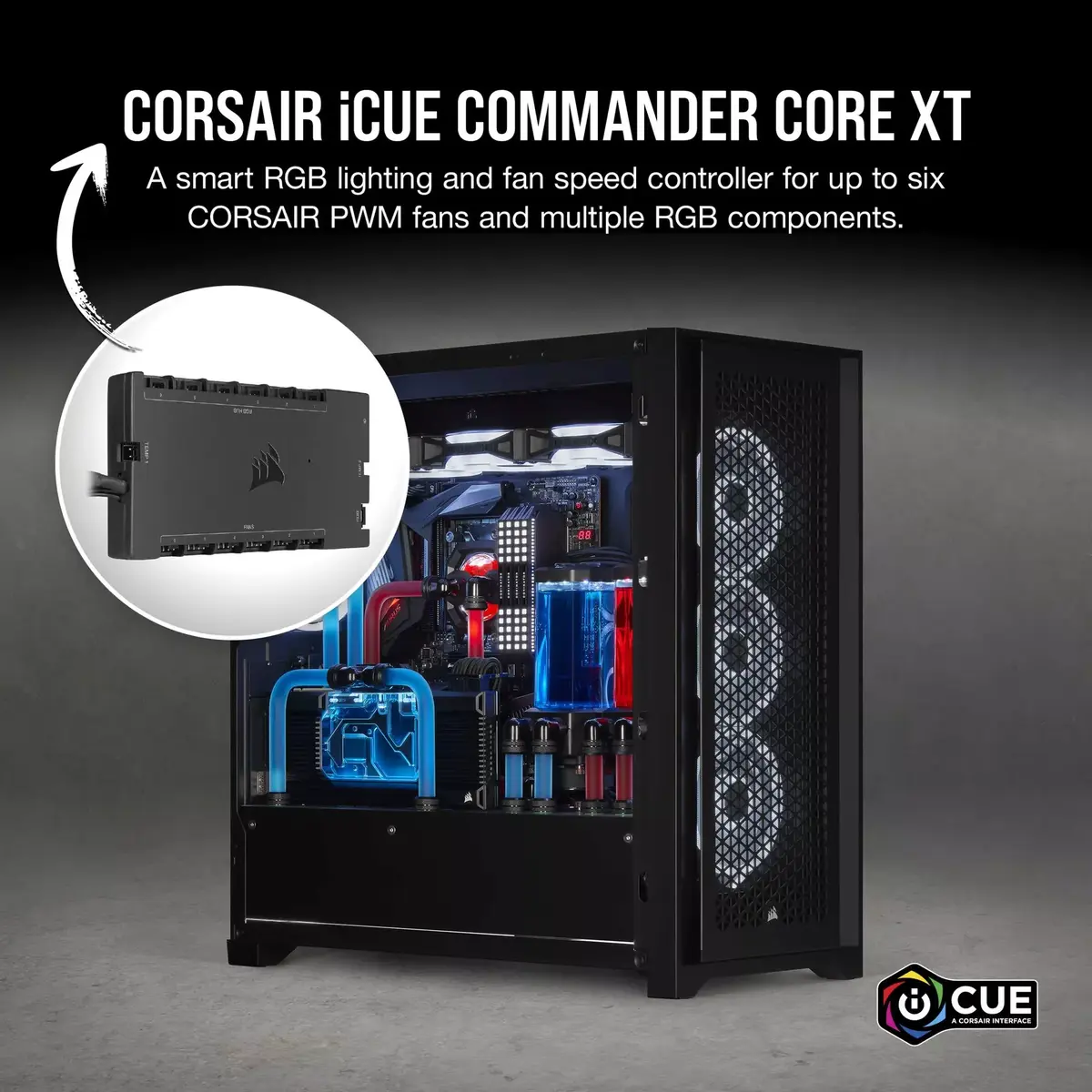 Контроллер скорости вентиляторов Corsair iCUE Commander Core XT Photo 7
