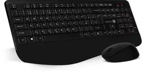 Wireless Office Keyboard and Mouse Set Connect IT CKM-7803-CS — RF Wireless, Full-size 100%, Czech/Slovak Layout, Black