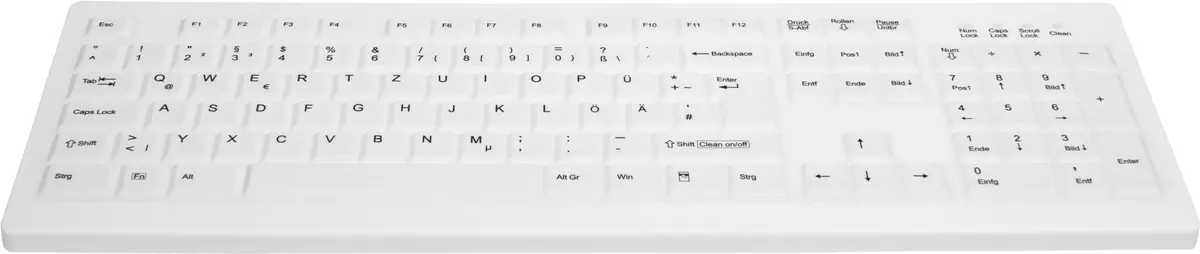 Vadu USB QWERTY klaviatūra Cherry AK-C8100F-U1-W/US