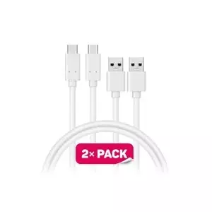 CONNECT IT Wirez USB-C (Type C) -&gt; USB-A, USB 3.1 Gen 1, белый, 1 м (2 шт. в упаковке)