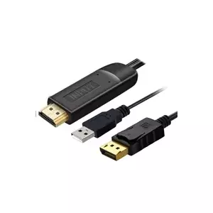 Кабель HDMI — DisplayPort PREMIUMCORD kportad21, 2 м, 4K@60 Гц