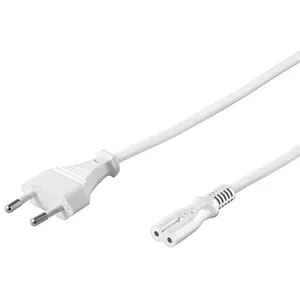 Power cable PREMIUMCORD kpspm2w for tape recorder, 2 m, white