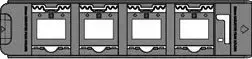 Slide holder for Plustek OpticFilm 135 (model Z-25-A71-0004A124) — for 35mm slides