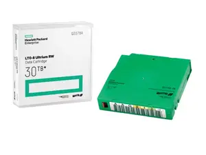 Blank LTO-8 Ultrium Data Cartridge HP Enterprise 12 TB native, 30 TB compressed, 1.27 cm tape, 960 m length