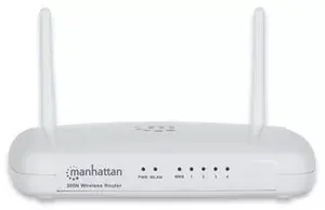 Wireless router MANHATTAN 525466 — Single-band 2.4 GHz, Wi‑Fi 4 (802.11n), 300 Mbps, 4x Fast Ethernet (10/100) — White