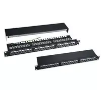 Patch panel XtendLan LX24S-C5E-BK, 19" 24-port STP Cat5e