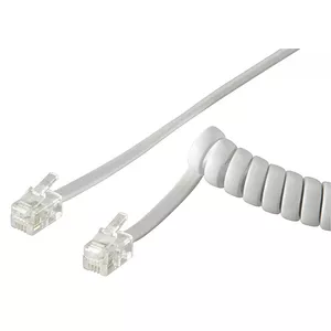 Spiral Cable Goobay TCK-02-WH 2m RJ-10