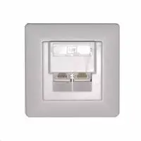 XtendLan ZASO2W66NNIPS Dual RJ45 Cat6 UTP Flush-Mounted Wall Socket