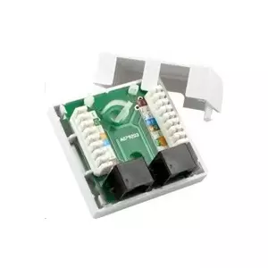 UTP Socket 2x RJ45 Cat5E LYNX CS LXO-22-O Dual Terminal Surface Mount
