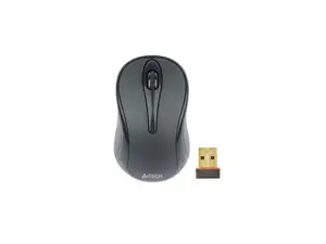 Беспроводная оптическая мышь A4Tech G3-280N, RF 2.4 ГГц, 2000 DPI, амбидекстричная, 3 кнопки, nano‑приёмник, чёрная, на батарейках