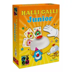 Galda spēle Brain Games Halli Galli Junior — ātra ģimenes kāršu spēle ar zvaniņu bērniem