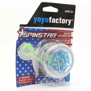 YoYo Factory SpinStar beginner/intermediate glow-in-the-dark yoyo, blue, model YO 651