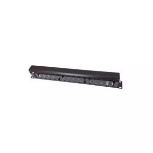 Patch panel XtendLan CMP1USTEEL-B 1U metal with cover for 19" rack, port openings 40×70 mm