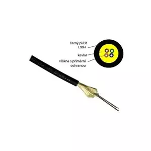 Оптический кабель XtendLan DROP FTTx, 4 жилы 9/125 SM G.657A LS0H черный на катушке