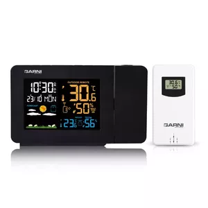 Indoor Outdoor Hygrometer GARNI GARNI439 Line Black AC Thermometer