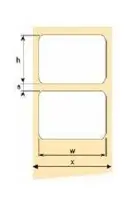 Pašlīmējošas termālās etiķetes 50 x 25 mm, OEM LBL050025TB — ruļlis