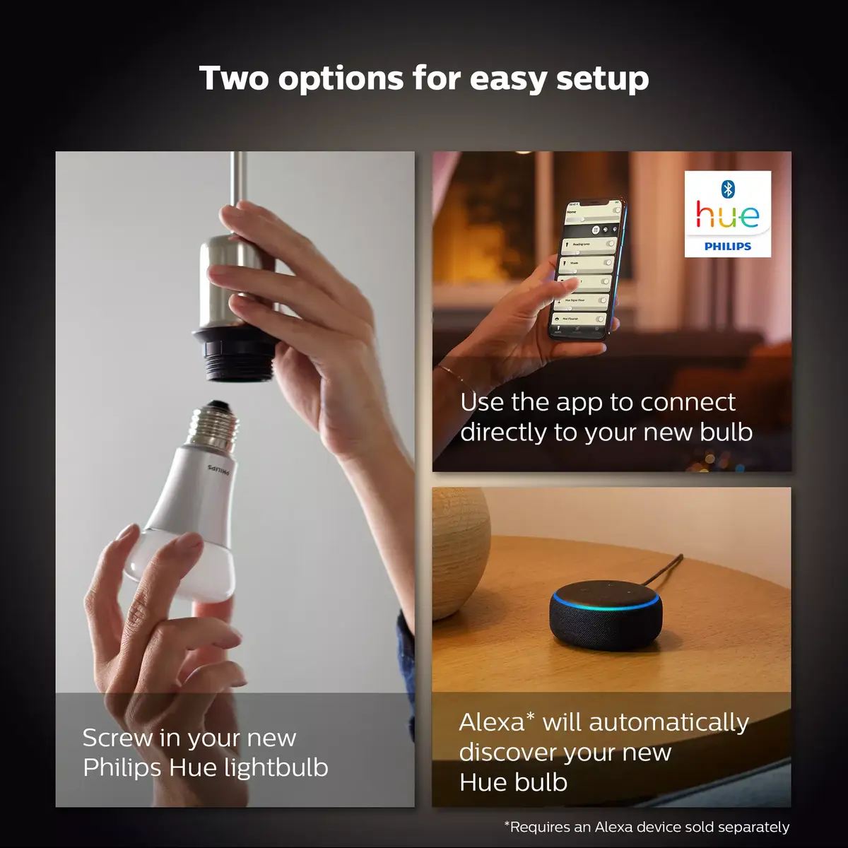 Viedā spuldze Philips Hue White A60 E27 800 2-pakā Photo 5