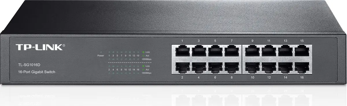 Tīkla slēdzis TP-LINK TL-SG1016D Nevadāms L2