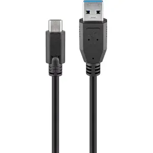 USB cable GOOBAY 44712 — USB A to USB C, USB 3.2 Gen 1 (5 Gbit/s), 1 m, Black