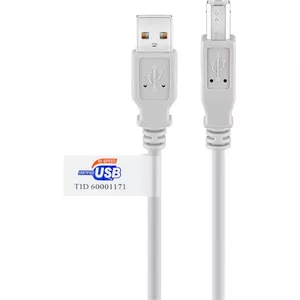 USB 2.0 Hi-Speed cable GOOBAY, USB A to USB B, 2 m, grey