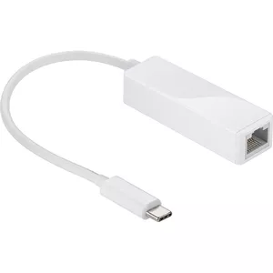 Goobay 66255 USB-C to RJ-45 Adapter and Port Replicator White