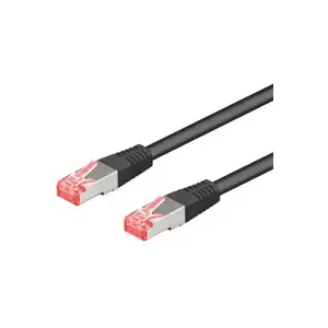 Сетевой кабель GOOBAY Cat6a 1,5 м — RJ‑45 на RJ‑45, чёрный