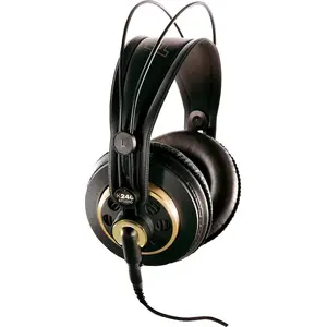 Наушники Akyga AKG K240 STUDIO проводные, полностью охватывающие, 15–25000 Гц, кабель 3 м, чёрно‑золотые