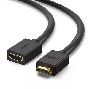 HDMI cable UGREEN 10141 — 1 m, HDMI Type A male to HDMI Type A female, gold contacts, black