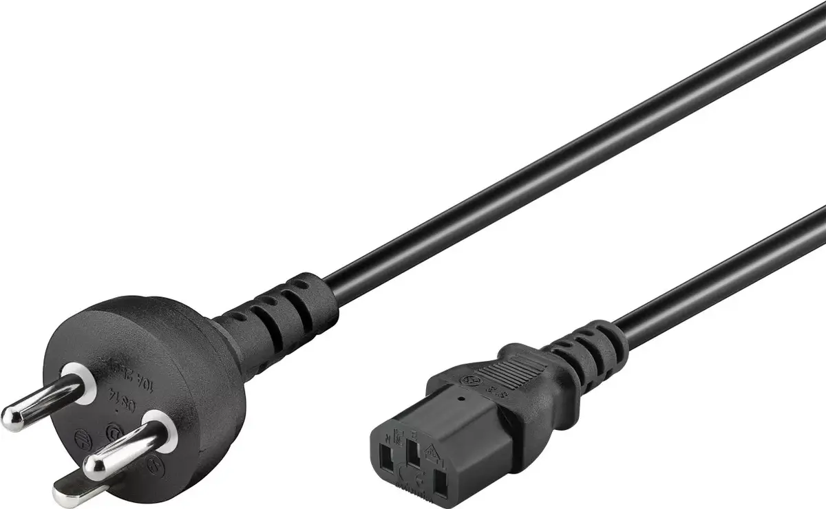 GOOBAY Power Cable IEC C13 — Type K, 2 m Photo 2