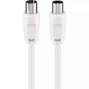 Antenna cable GOOBAY 11511, coaxial to coaxial, 2.5 m, white