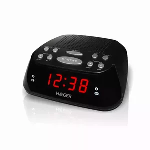 Digital alarm clock Haeger RA-06B.005B Black LED AM FM