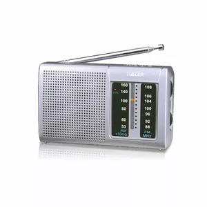 Портативное радио Haeger PR-BIB.001A Цифровой тюнер AM FM Серебристый