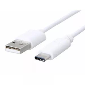 C-TECH USB 2.0 AM-C tipa kabelis (AM/CM), 2 m, balts