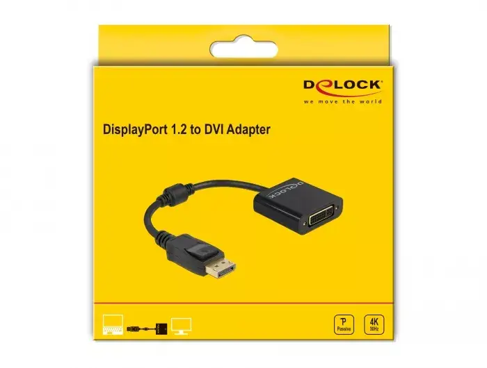 DeLOCK Adapteris DisplayPort 1.2 vīriešu uz DVI sieviešu Photo 2