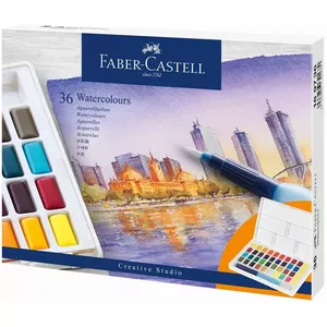 Ūdens bāzes krāsas Faber-Castell 169736 Daudzkrāsu palete 36 gab